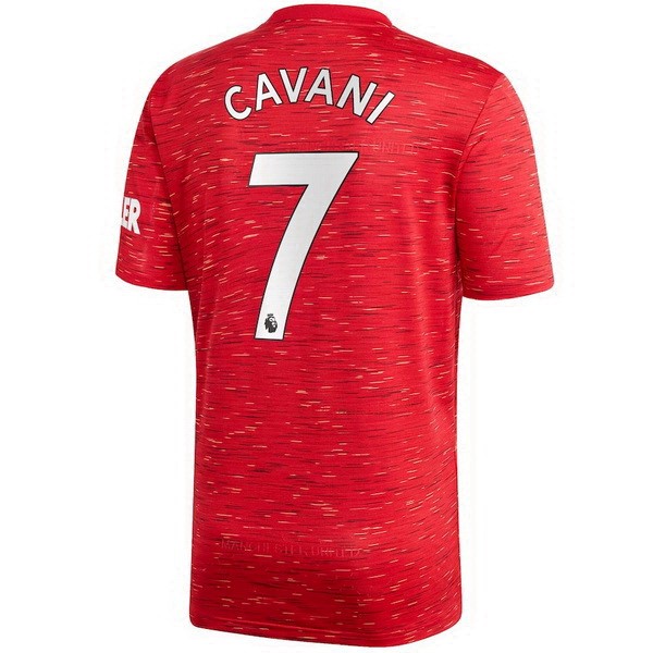 Camiseta Manchester United NO.7 Cavani Primera Equipación 2020-2021 Rojo